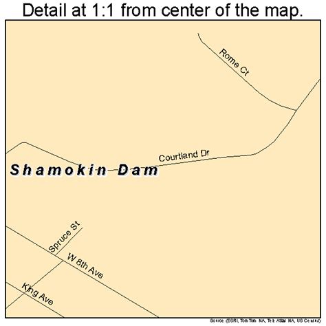 Shamokin Dam Pennsylvania Street Map 4269616