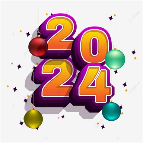 Feliz Año Nuevo 2024 3d PNG dibujos Feliz Año Nuevo 2024 2024 Carta