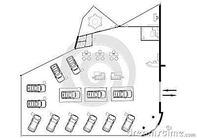 Car Showroom Floor Plan Of The Car Showroom Royalty Free Stock Photo