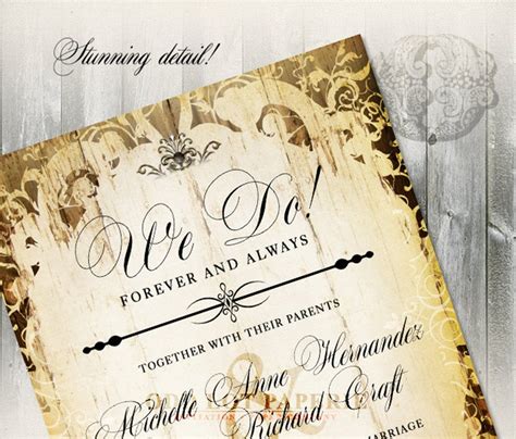 Rustic Industrial Wedding Invitation Industrial Chic Wedding Etsy