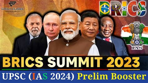 Brics Summit Upsc Ias Prelim Booster India Currentaffairs