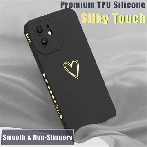 Teageo Compatible With Iphone 12 Case 61 Inch For Women Girls Cute Luxury Love Heart Soft