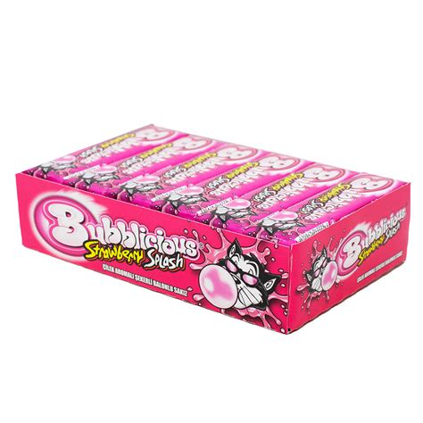 Bubblicious Gum Strawberry Splash 18pack Iwholesalecandy Iwholesalecandy Ca