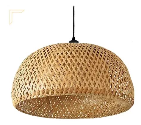 Pendente De Bambu Artesanal Fibra Natural 45 Cm Palha Nat23 MercadoLivre