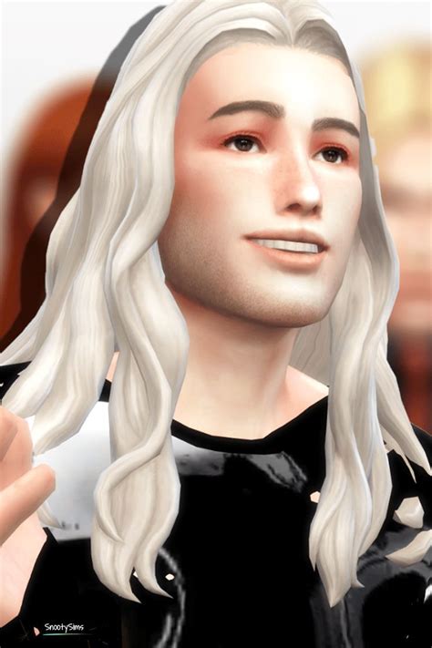 Long Hair Cc For Male Sims In Ts4 Long Hair Styles Sims Hair Sims 4 Hair Male