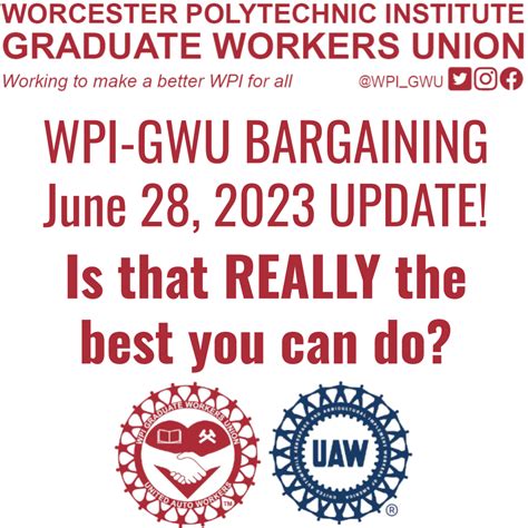 Wpi Gwu Contract Bargaining Center Wpi Graduate Worker Union Wpi Gwu