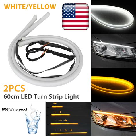 Thin DRL 60CM Eyebrow Light Car Headlight Auto Led Strip Daytime