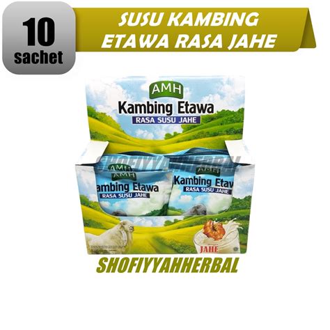 Jual Susu Kambing Etawa Amh Rasa Jahe Box Isi Sachet G Per