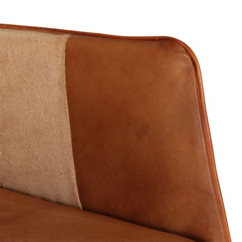 Omabeta Fauteuils Bascule Chaise Bascule Marron Cuir V Ritable Et