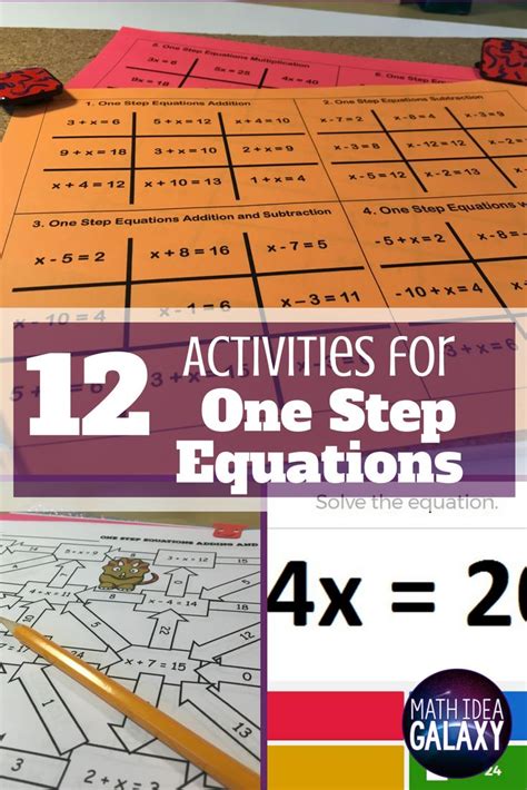 12 One Step Equation Activities That Are Out Of This World One Step