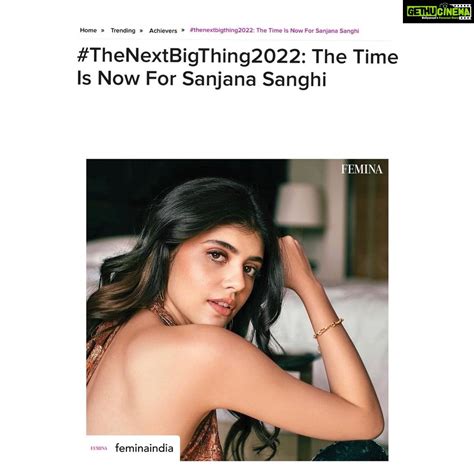 Sanjana Sanghi Instagram Honoured To Be Placed Alongside These