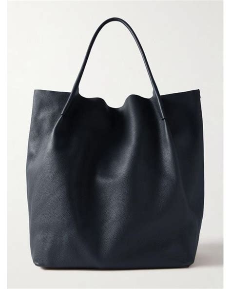 Loro Piana Bale Extra Large Full Grain Leather Tote Bag In Black For