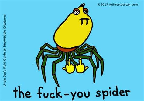 The Fuck You Spider Trading Card Jethro Sleestak Comix