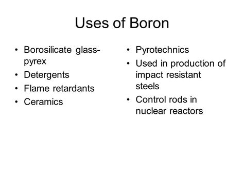 Boron Uses