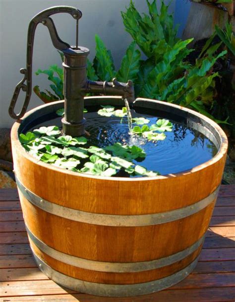 WINE BARREL FOUNTAIN Water Features Ponds Pinterest Barrels