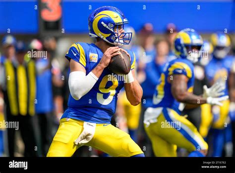 Los Angeles Rams Quarterback Matthew Stafford Drops Back To Throw A