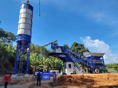 Mobile Concrete Plant Works In Malaysia Aimix Group