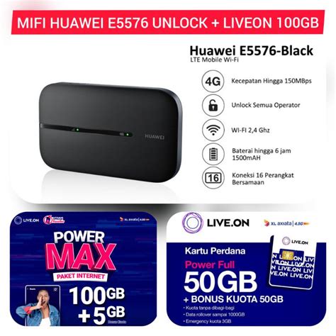 Jual Modem Wifi Huawei E5576 Unlock 3G 4G All Operator Indonesia