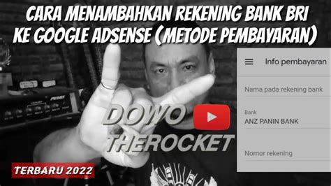 Tutorial Cara Menambahkan Nomor Rekening Bank Bri Ke Google Adsense