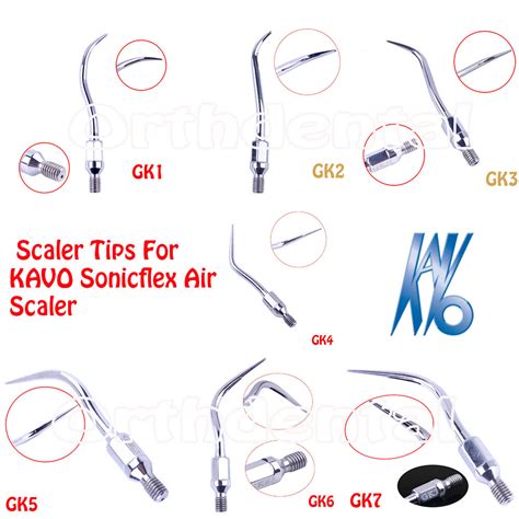 Dental Scaler Tips Scaling For Kavo Sonicflex Air Scaler Handpiece