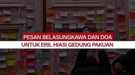 Doa Dan Pesan Belasungkawa Untuk Eril Hiasi Gedung Pakuan Video