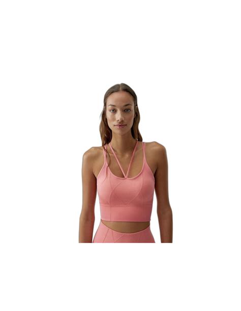 Sujetador Deportivo Born Living Yoga Selene Pink Peach Mujer