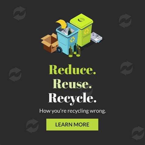 Reduce Reuse Recycle Square Template Visme