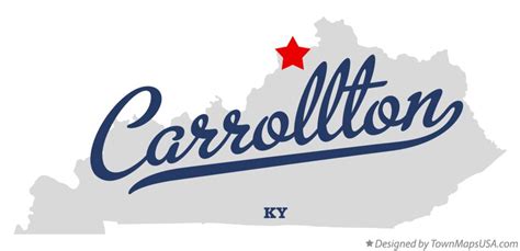 Map of Carrollton, KY, Kentucky