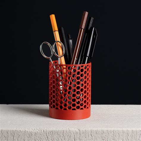 Honeycomb Pencil Holder 3d Model By Slimprint On Thangs