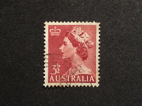 Australia Queen Elizabeth Definitives Cofa Wmk D Red Qeii Fine