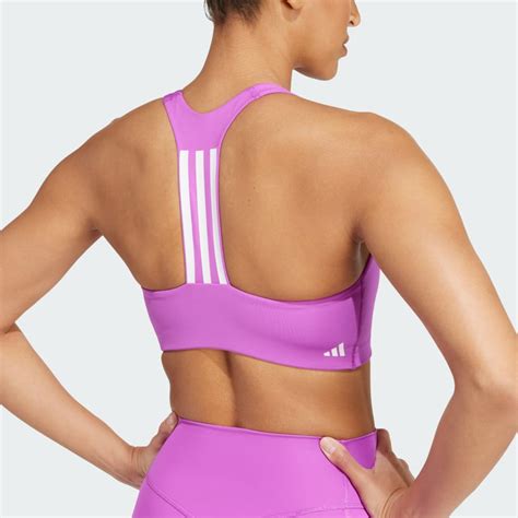 Clothing Powerimpact Training Medium Support Stripes Bra Purple