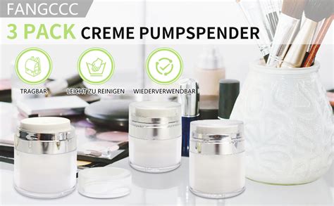 St Ck Airless Pumpspender Ml Creme Spender Set Transparent