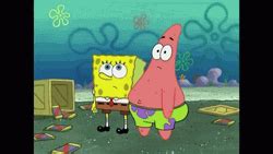 Spongebob Patrick Star Chocolate Fell In Pocket GIFDB