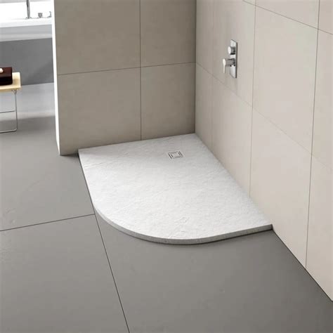 Merlyn Truestone White X Mm Offset Quadrant Shower Tray Waste