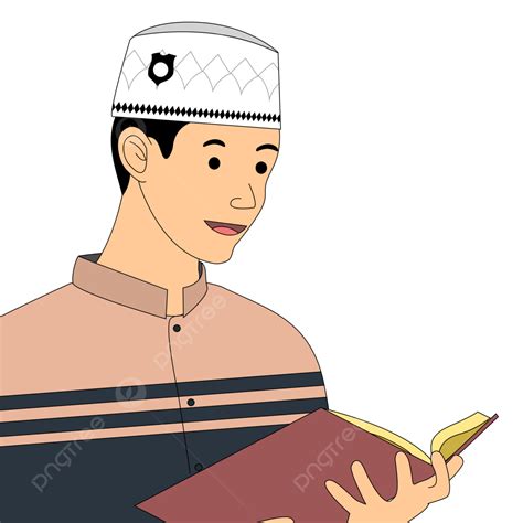 Santri Baca Kitab Santri Kitab Ngji Png Transparan Clipart Dan File