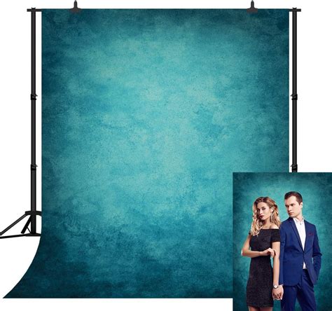 Capisco 5x7ft Retro Abstract Cyan Portrait Backdrop