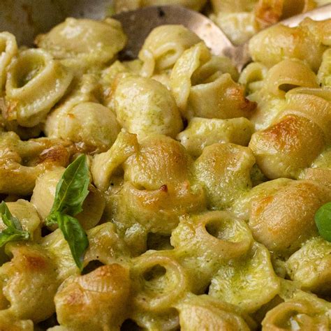 Cheesy Baked Pesto Pasta Recipe