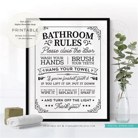 Fresh Soap And Water Printable Bathroom Wall Art Vintage Etsy