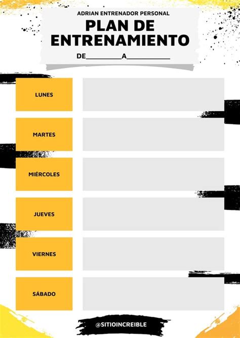 Plantillas De Planes De Entrenamiento Gratis Y Editables Canva