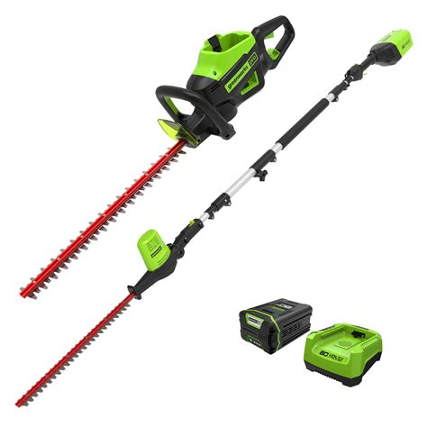 80V 24" Hedge Trimmer & 20" Pole Hedge Trimmer Kit | Greenworks Tools