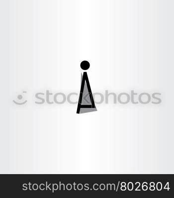 letter i black symbol logo vector icon — Stockphotos.com