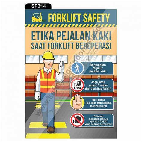 Safety Poster Sp Safety Poster Forklift Safety Etika Pejalan Kaki