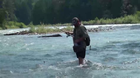 Salmon Fishing The Chilliwack River Fishing With Bent Rod YouTube