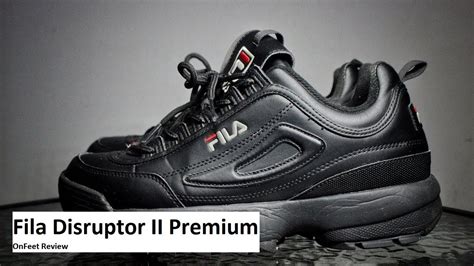 T Nis Fila Disruptor Ii Premium Masculino Preto On Feet Review Pt