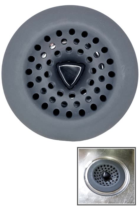 Kitchen Sink Stopper And Strainer Universal Fit Push Button Action