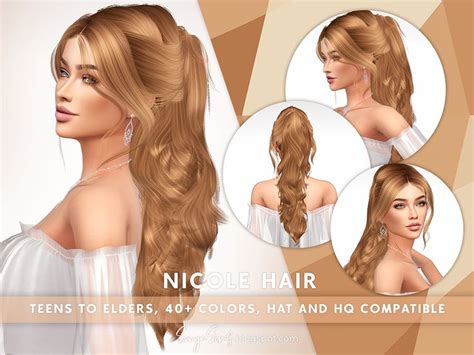 The Sims Resource Nicole Hair Patreon Early Access Sims Hair