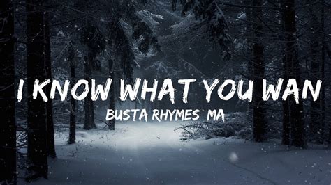 Busta Rhymes Mariah Carey I Know What You Want Lyrics Ft Flipmode