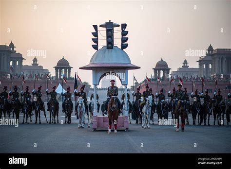 New Delhi India 21st Jan 2022 President Bodyguard Elite Cavalry