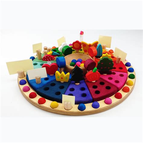 Calendario Anual Apilable Con Figuras Montessori Waldorf Ludimat