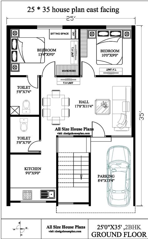 First Floor Plan For East Facing House